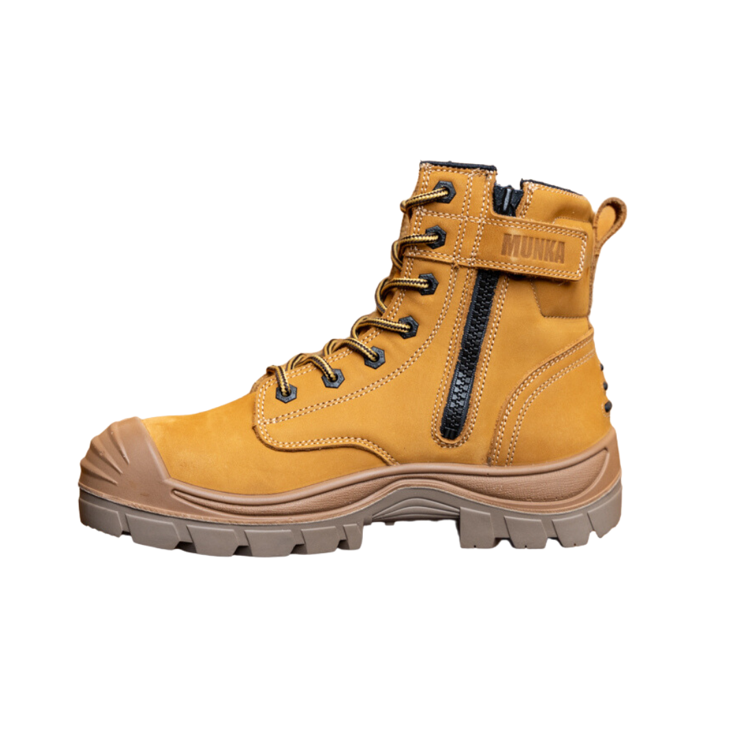 Velcro steel toe cap boots sales